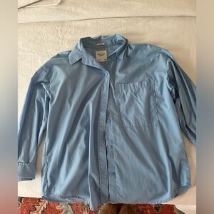 Abercrombie poplin oversized button down shirt